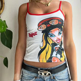 Anime Print Tank Top: Vintage Harajuku Streetwear From Kawaii Stop