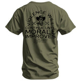 Violence Will Continue Until Morale Improves Men's T-Shirt from Combat Iron Apparel