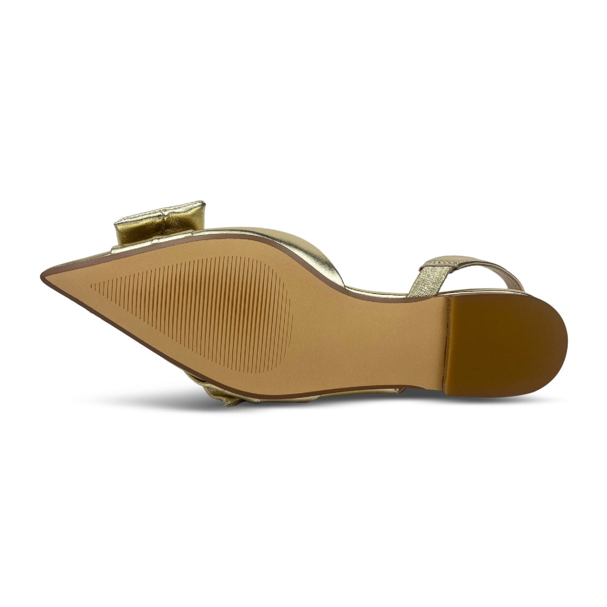 Violet Slingback Flat in Gold Leather from Yosi Samra