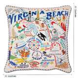 Virginia Beach Hand-Embroidered Pillow by CatStudio from Quirks!