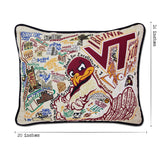 Virginia Tech Collegiate Hand-Embroidered Pillow from Quirks!