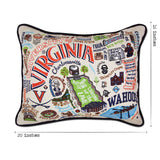 Virginia, University of Collegiate Hand-Embroidered Pillow from Quirks!