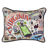 Virginia, University of Collegiate Hand-Embroidered Pillow from Quirks!