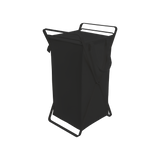 Laundry Hamper with Cotton Liner - Two Sizes - Steel + Cotton from Yamazaki Home