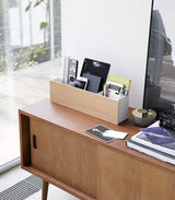 Desk Organizer - Two Sizes - Steel + Wood from Yamazaki Home