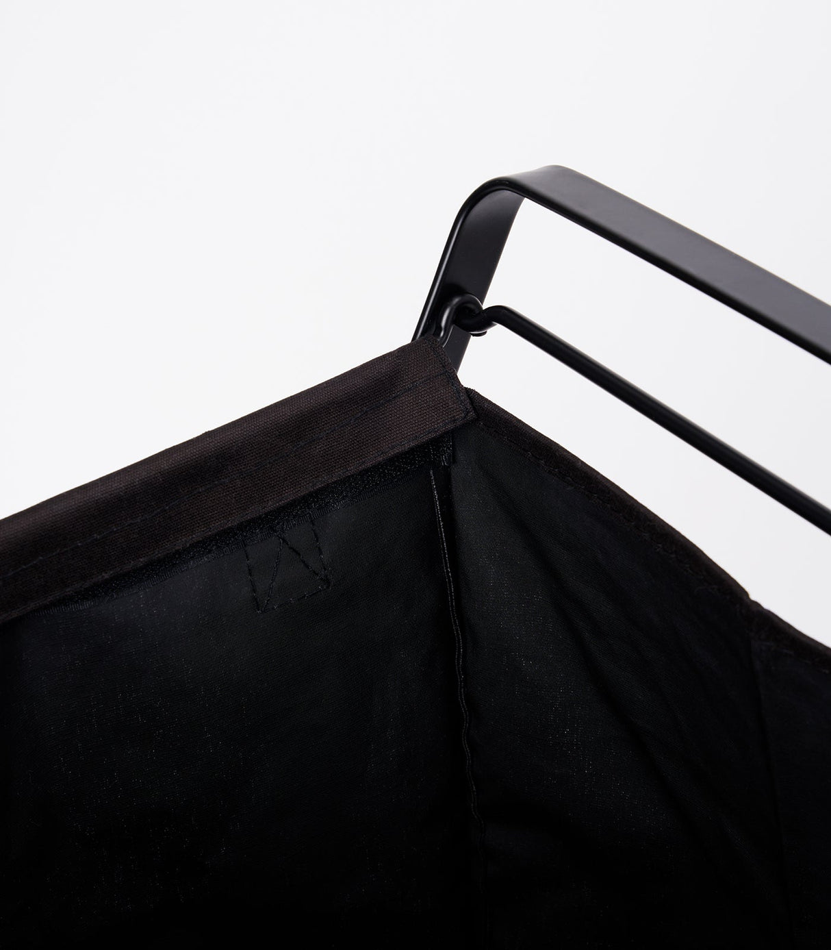 Laundry Hamper with Cotton Liner - Two Sizes - Steel + Cotton from Yamazaki Home
