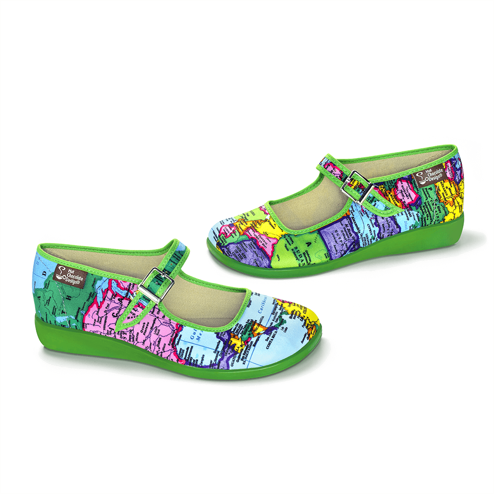Chocolaticas® Bon Voyage Women's Mary Jane Flat From Hot Chocolate Design