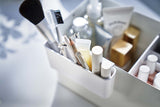 Makeup Organizer with Mirror - Steel + Wood from Yamazaki Home