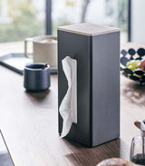 Two-Sided Tissue Case - Steel + Wood from Yamazaki Home