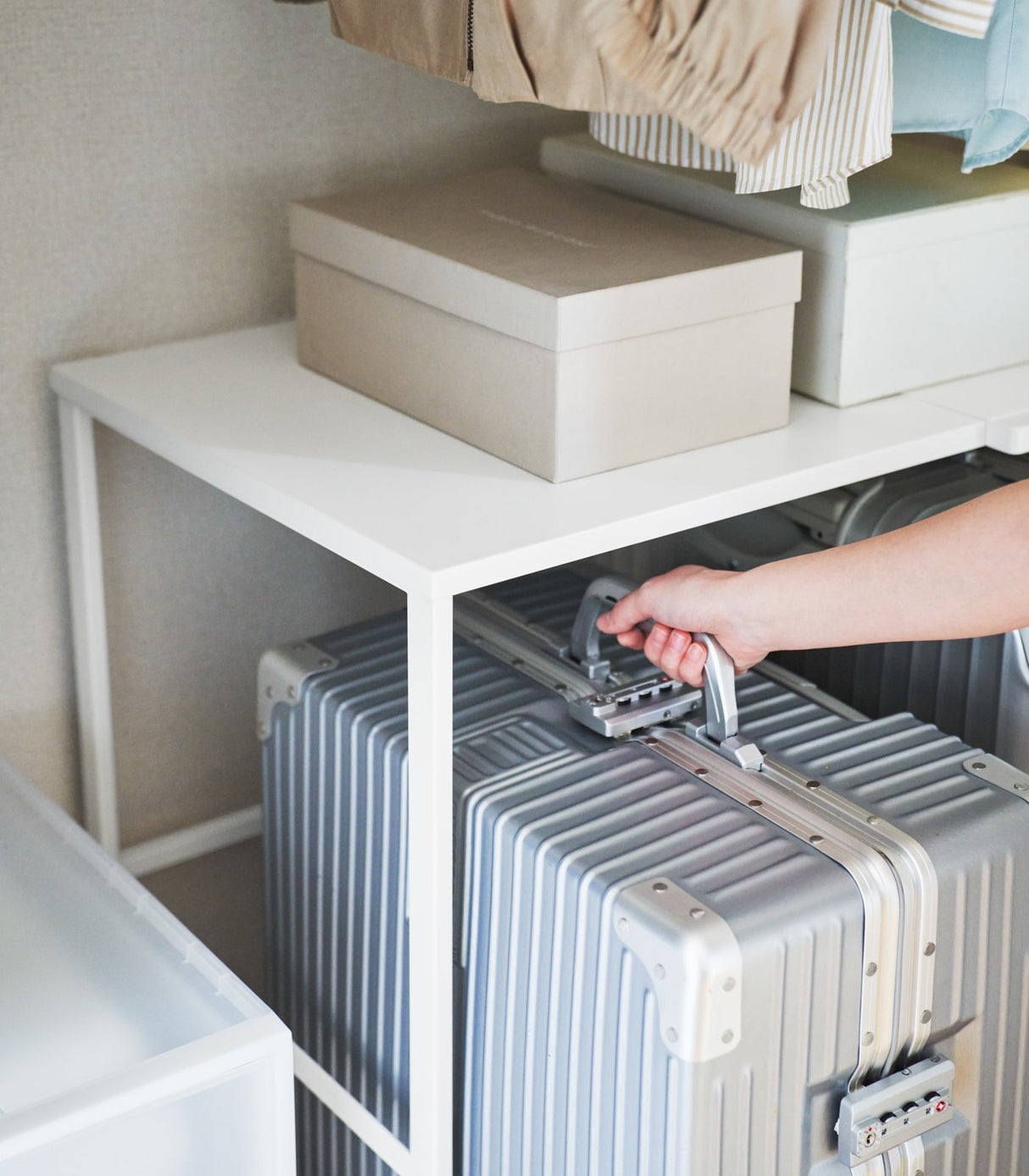 Expandable Suitcase Rack - Steel from Yamazaki Home