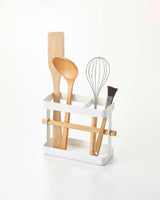 Utensil Holder - Steel + Wood from Yamazaki Home