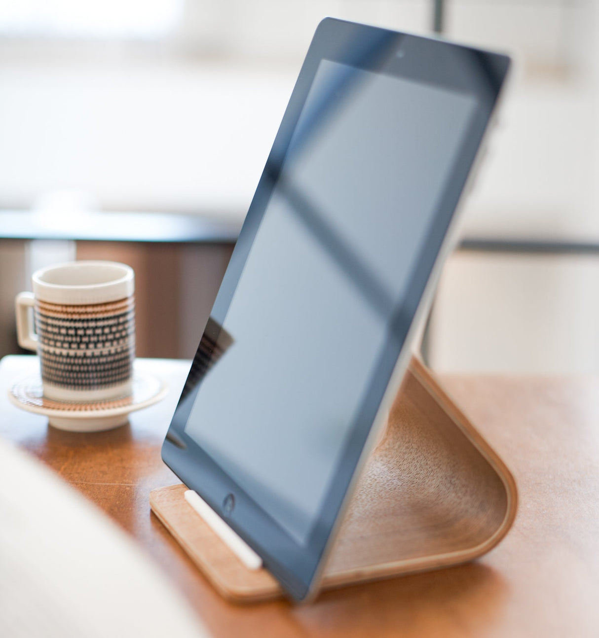 Tablet Stand - Wood from Yamazaki Home