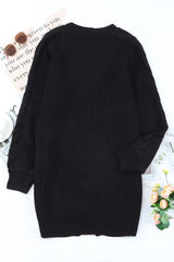 Chunky Knit Long Cardigan Coat from MsDressly