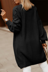 Chunky Knit Long Cardigan Coat from MsDressly