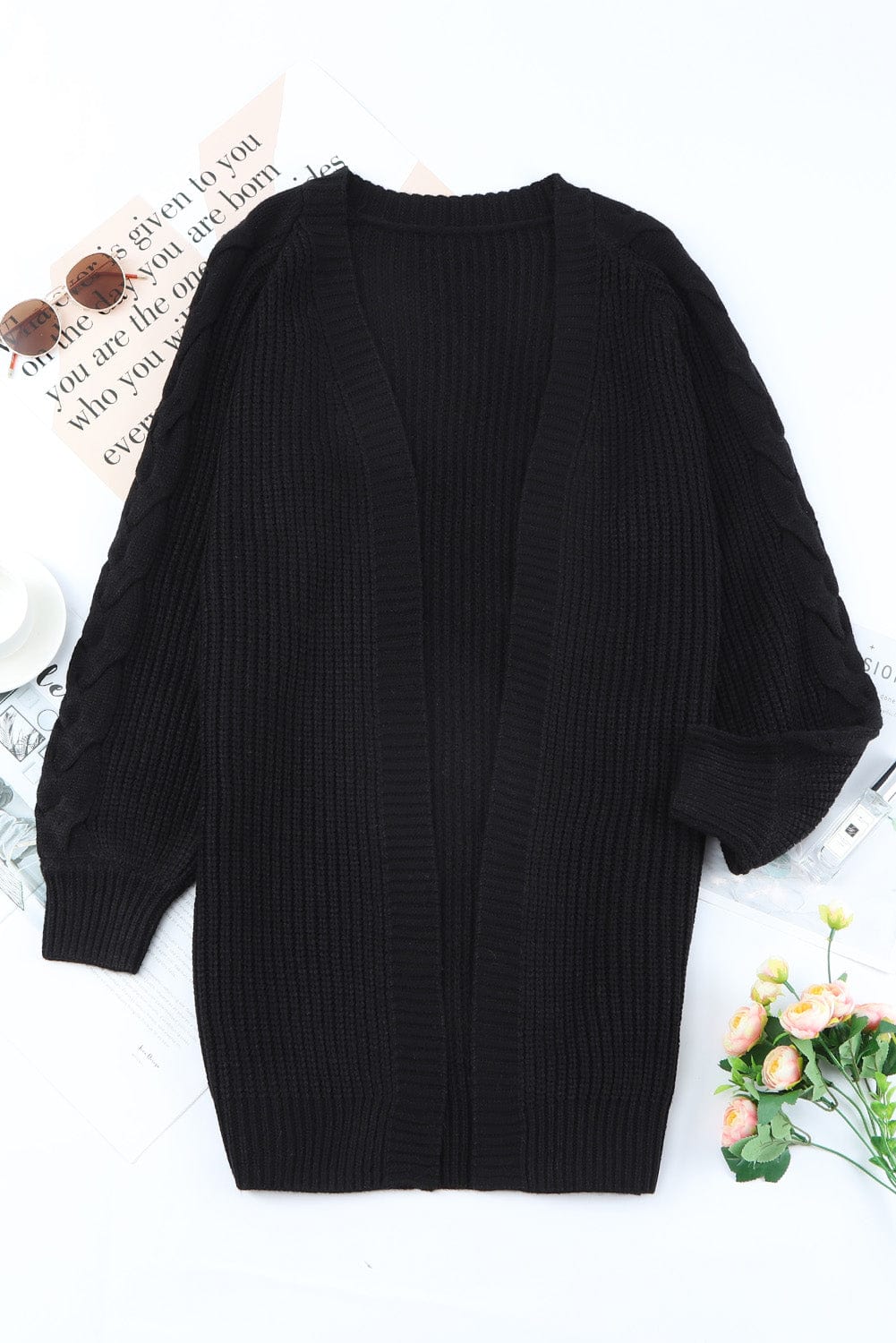 Chunky Knit Long Cardigan Coat from MsDressly