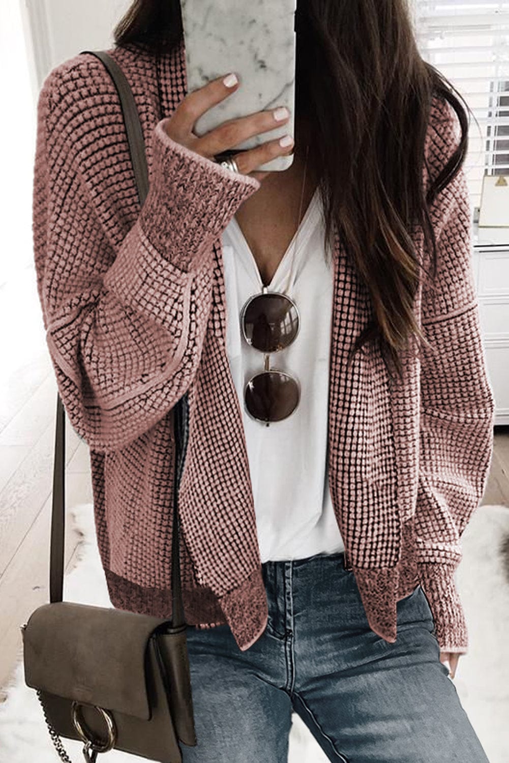 Chunky Knit Long Cardigan Coat from MsDressly