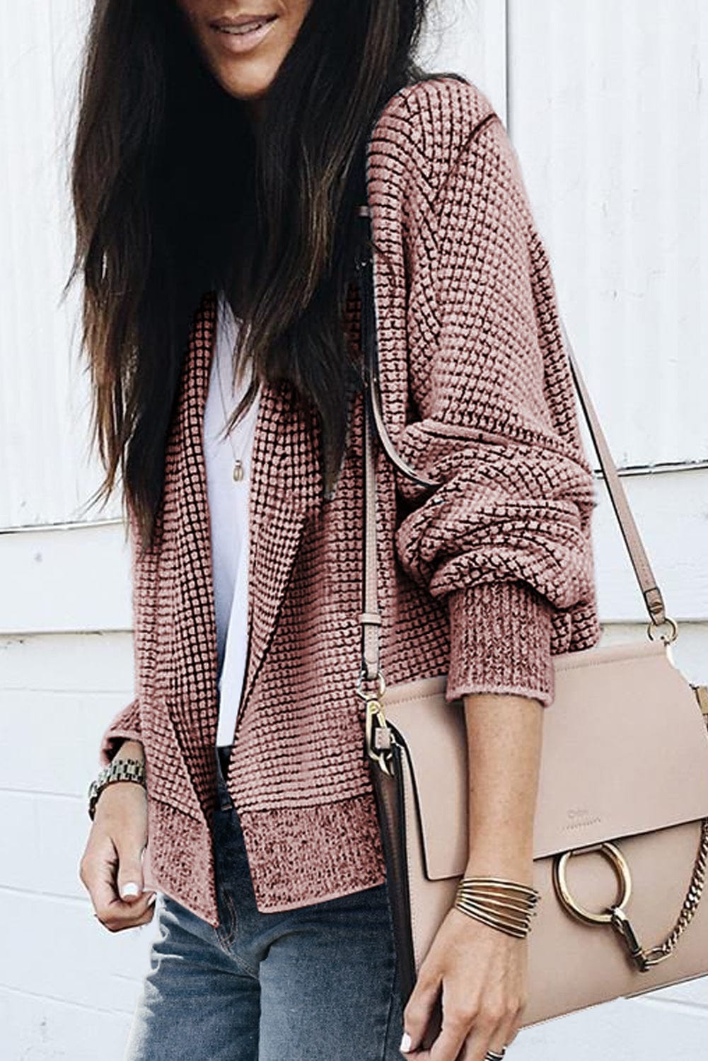 Chunky Knit Long Cardigan Coat from MsDressly