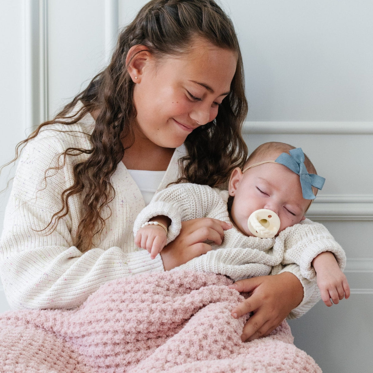 WAFFLE KNIT MINI BLANKETS From Saranoni