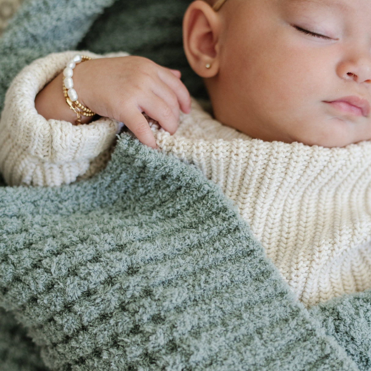 WAFFLE KNIT RECEIVING BLANKETS From Saranoni