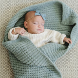WAFFLE KNIT RECEIVING BLANKETS From Saranoni