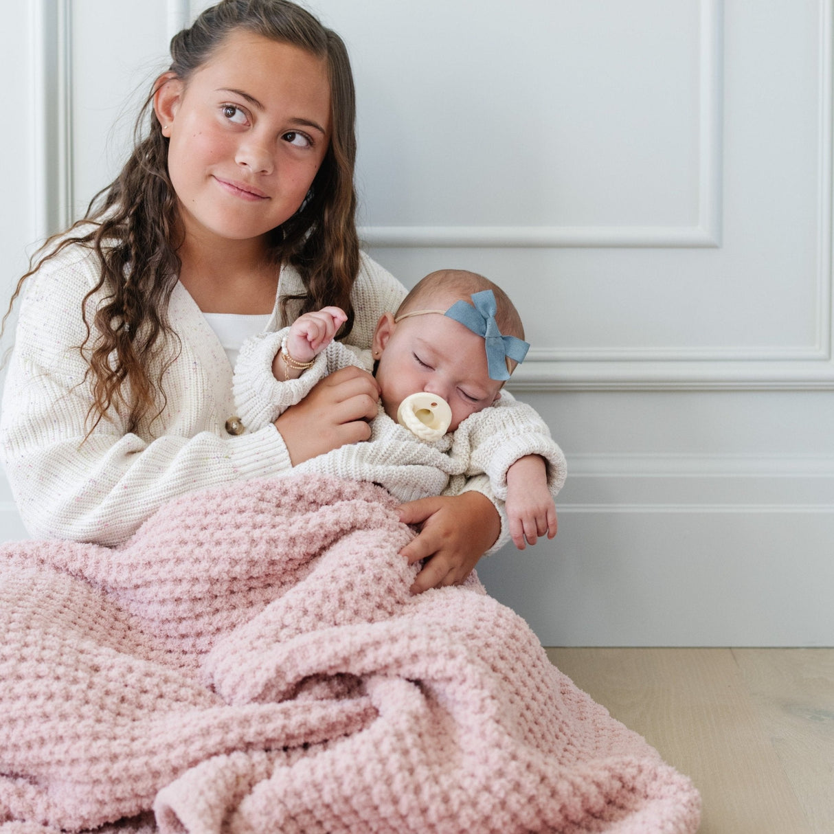 WAFFLE KNIT RECEIVING BLANKETS From Saranoni