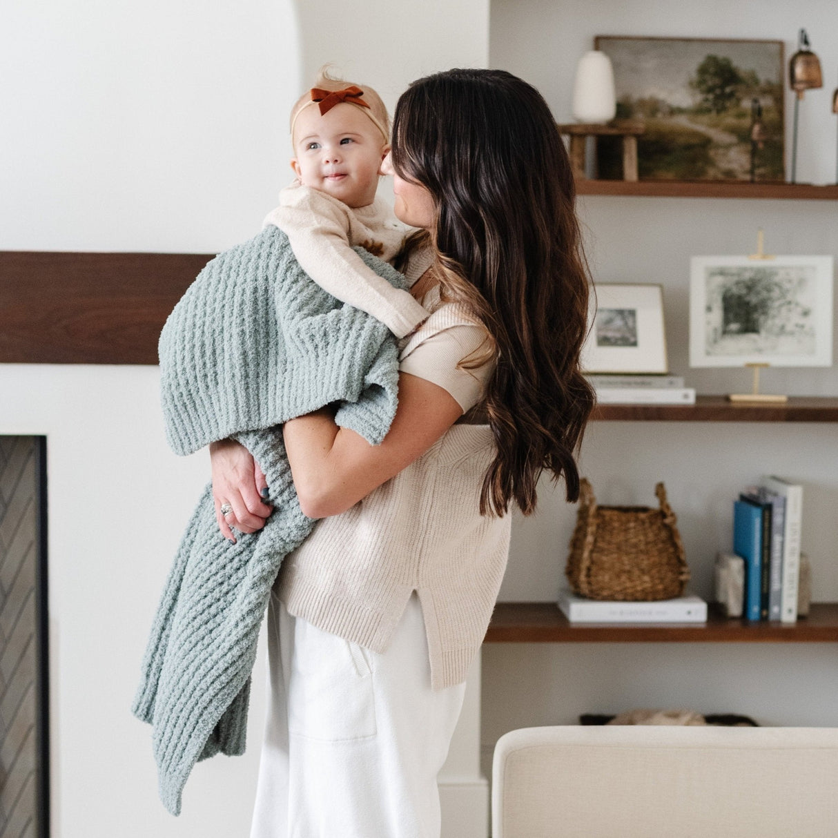 WAFFLE KNIT RECEIVING BLANKETS From Saranoni