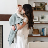 WAFFLE KNIT RECEIVING BLANKETS From Saranoni
