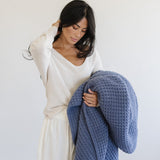 WAFFLE KNIT THROW BLANKETS From Saranoni