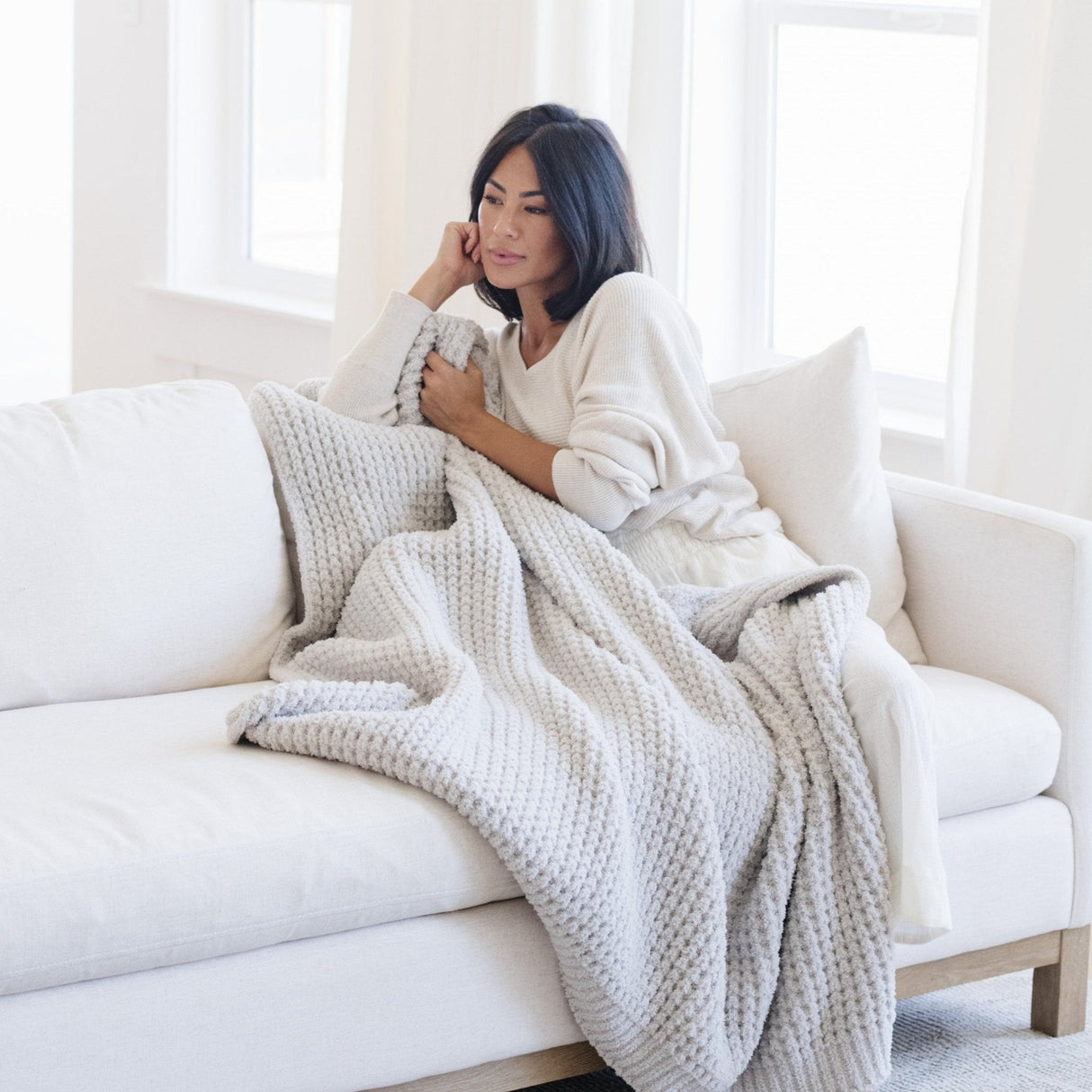 WAFFLE KNIT THROW BLANKETS From Saranoni