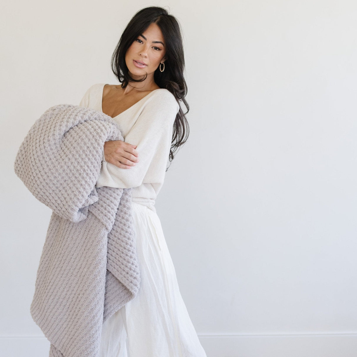 WAFFLE KNIT XL THROW BLANKETS From Saranoni