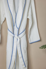 Waffle Weave Turkish Bathrobe - White – Lightweight, Absorbent, Spa-Quality Comfort from The Bali Market