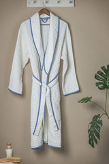 Waffle Weave Turkish Bathrobe - White – Lightweight, Absorbent, Spa-Quality Comfort from The Bali Market