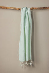 Waffle Weave Hand Towel Collection – 20”x40” Organic Turkish Cotton Towels with Tassels from The Bali Market