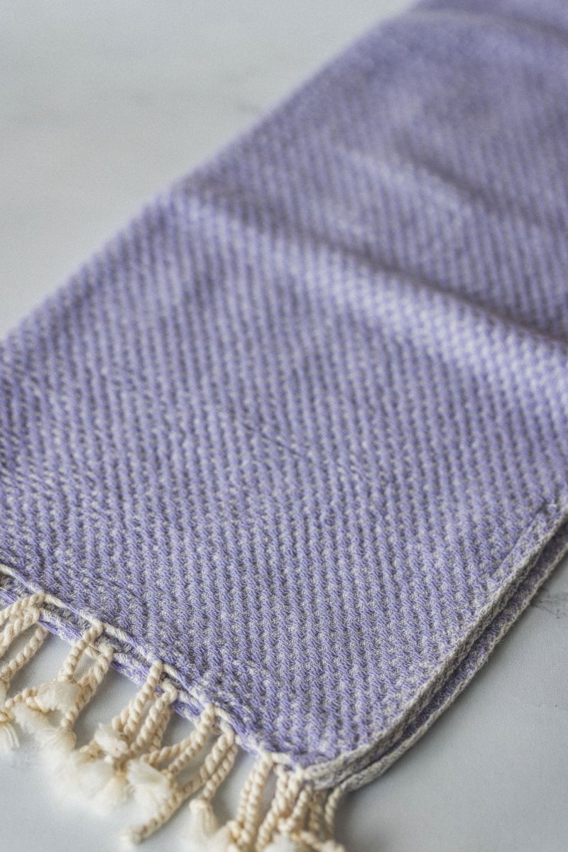 Waffle Weave Hand Towel Collection – 20”x40” Organic Turkish Cotton Towels with Tassels from The Bali Market