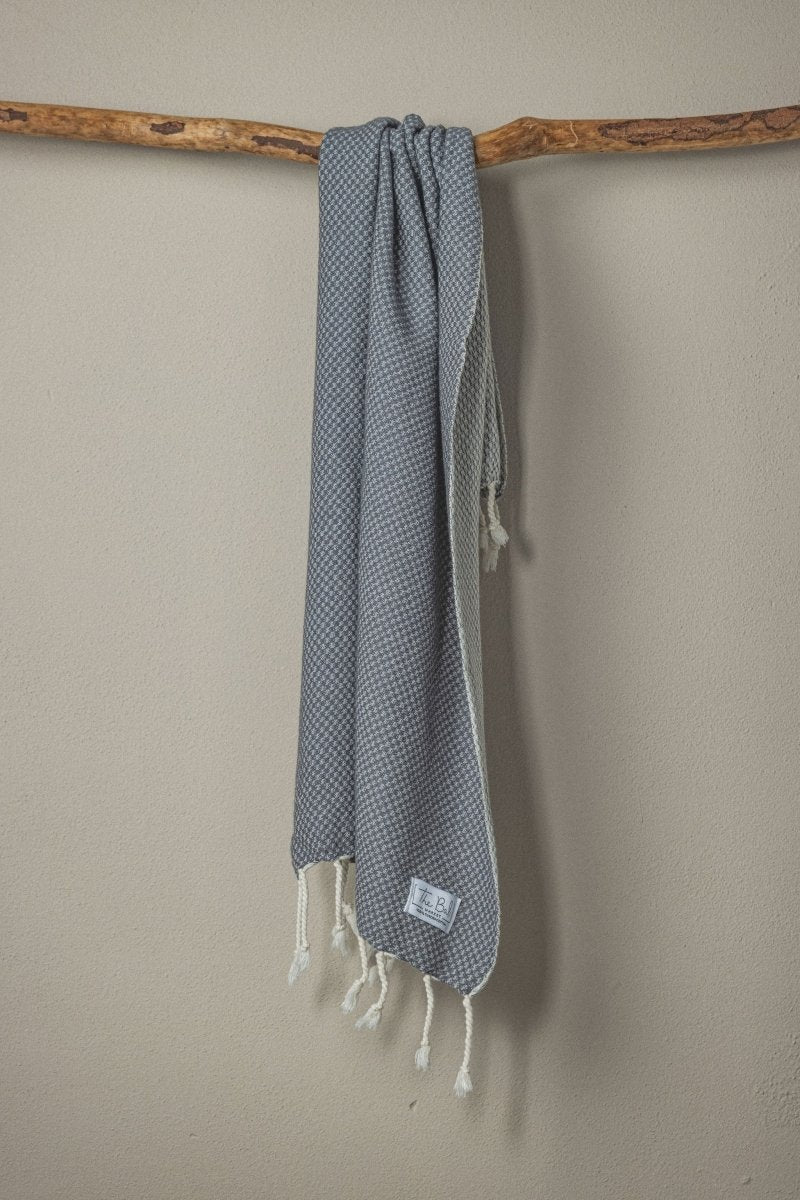 Waffle Weave Hand Towel Collection – 20”x40” Organic Turkish Cotton Towels with Tassels from The Bali Market