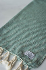 Waffle Weave Hand Towel Collection – 20”x40” Organic Turkish Cotton Towels with Tassels from The Bali Market