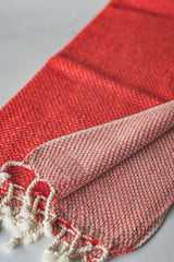 Waffle Weave Hand Towel Collection – 20”x40” Organic Turkish Cotton Towels with Tassels from The Bali Market