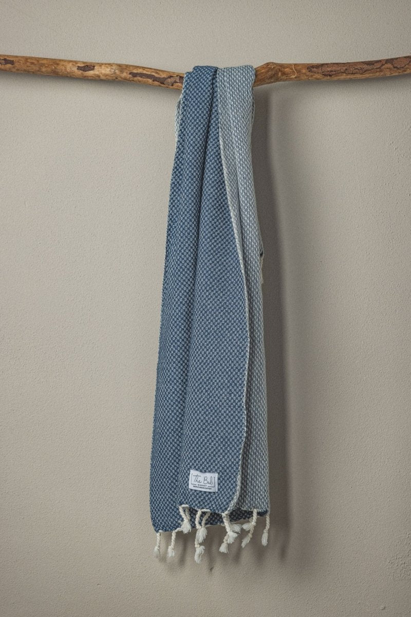 Waffle Weave Hand Towel Collection – 20”x40” Organic Turkish Cotton Towels with Tassels from The Bali Market