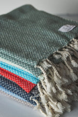 Waffle Weave Hand Towel Collection – 20”x40” Organic Turkish Cotton Towels with Tassels from The Bali Market