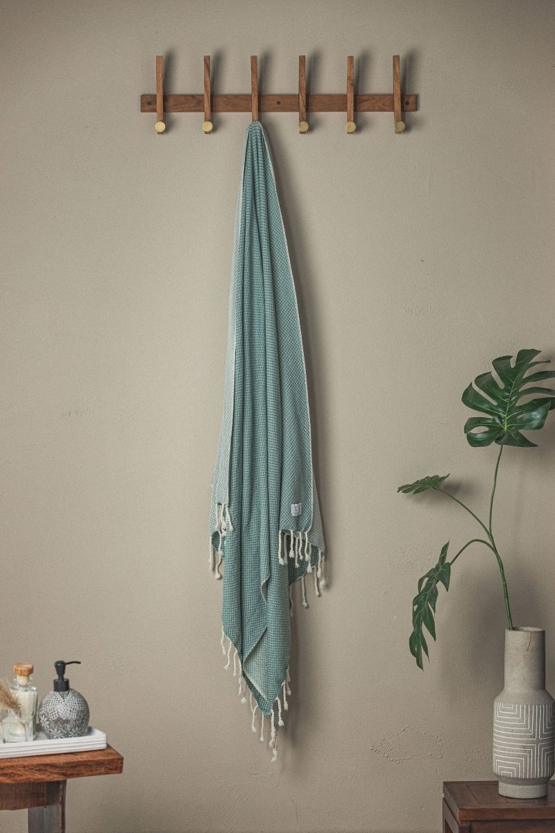 Waffle Weave Turkish Bath Towel – 40”x70” Organic Cotton, Soft & Absorbent from The Bali Market