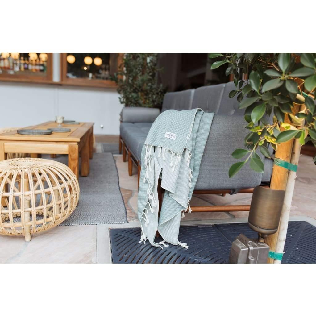 Waffle Weave Turkish Bath Towel – 40”x70” Organic Cotton, Soft & Absorbent from The Bali Market