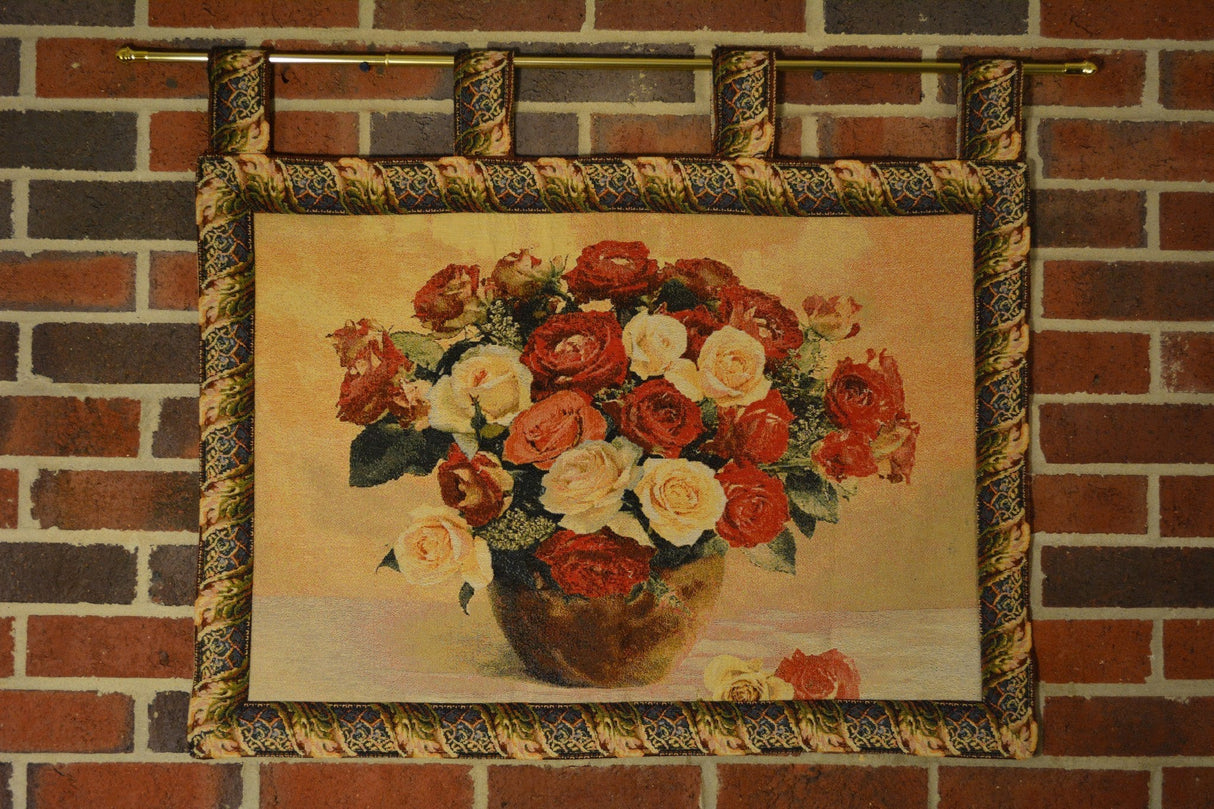 Tache Tapestry Red Rose Bouquet Valentine's Proposal Wall Hanging Art 27 x 20 (12442E) from Tache Home Fashion