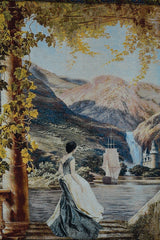 Tache Tapestry Faraway Longing Coastal Mountain Range Wall Hanging Artwork 28 x 31 (13606) from Tache Home Fashion