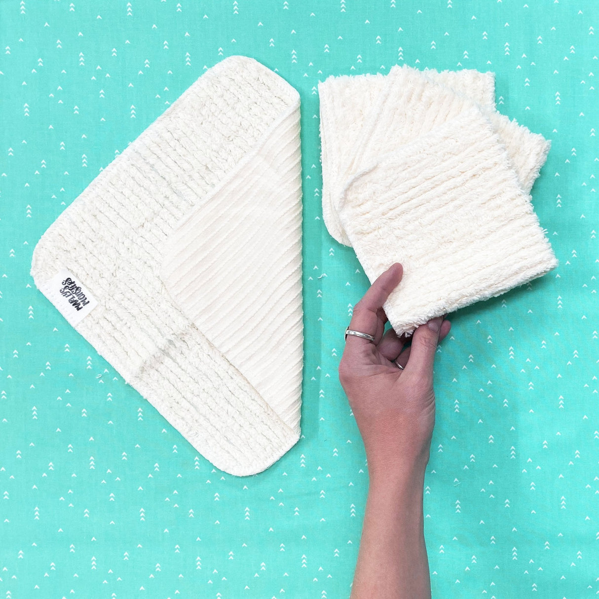 Washcloths: Cotton Chenille - 4 Count Pack from Marley's Monsters