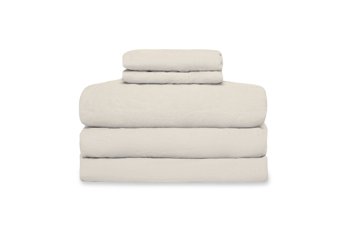 Washed Linen Sheet Set from French Presse Linens