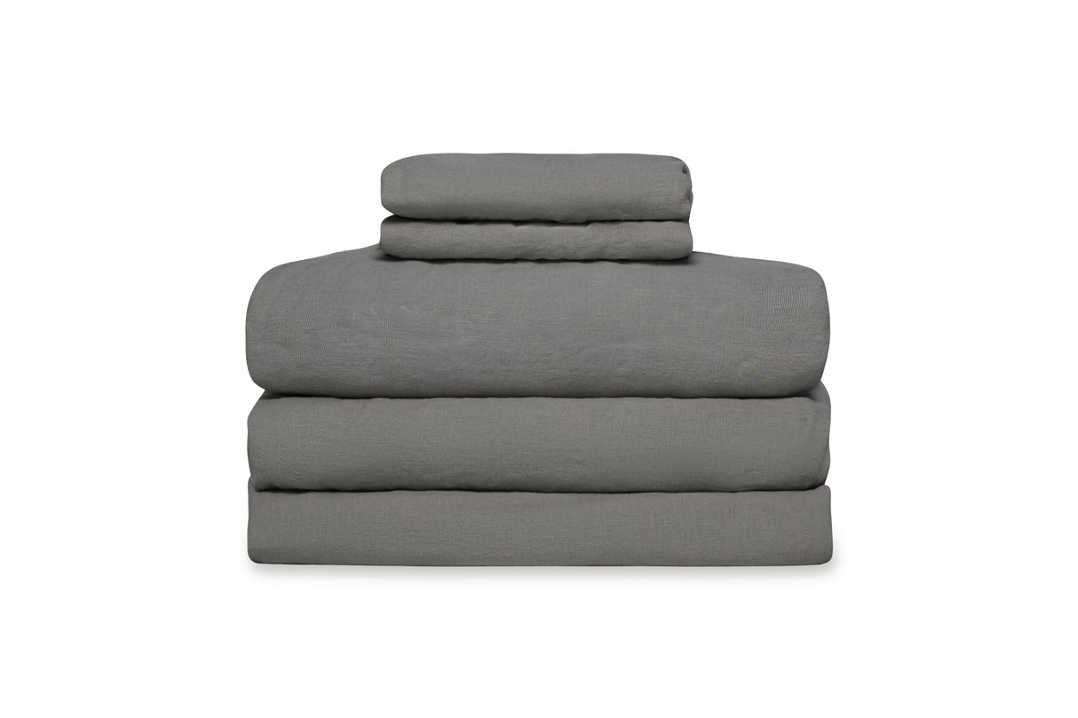 Washed Linen Sheet Set from French Presse Linens