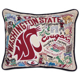 Washington State University Collegiate Embroidered Pillow by CatStudio from Quirks!