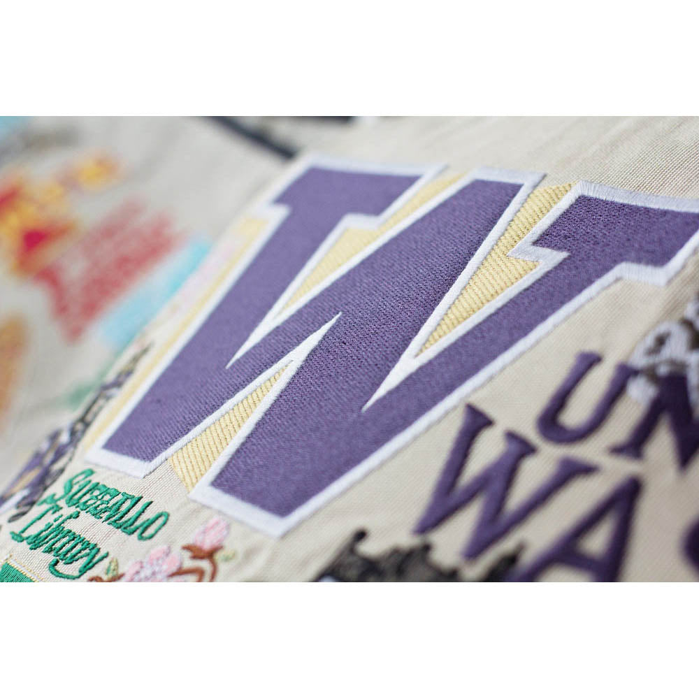 Washington, University of Collegiate Embroidered Pillow by CatStudio from Quirks!