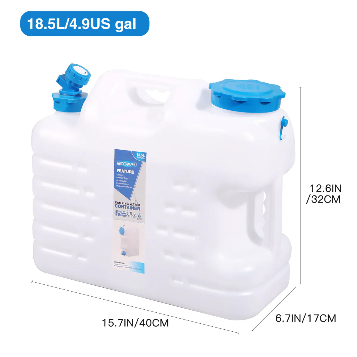Portable Camping Water Container with Spigot and Wheels From Redcamp