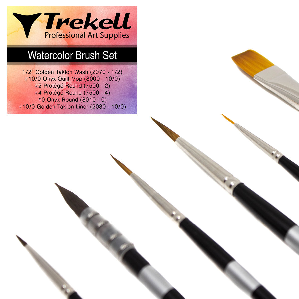 Trekell Watercolor Brush Set - Professional Brushes for Artists from Trekell Art Supplie